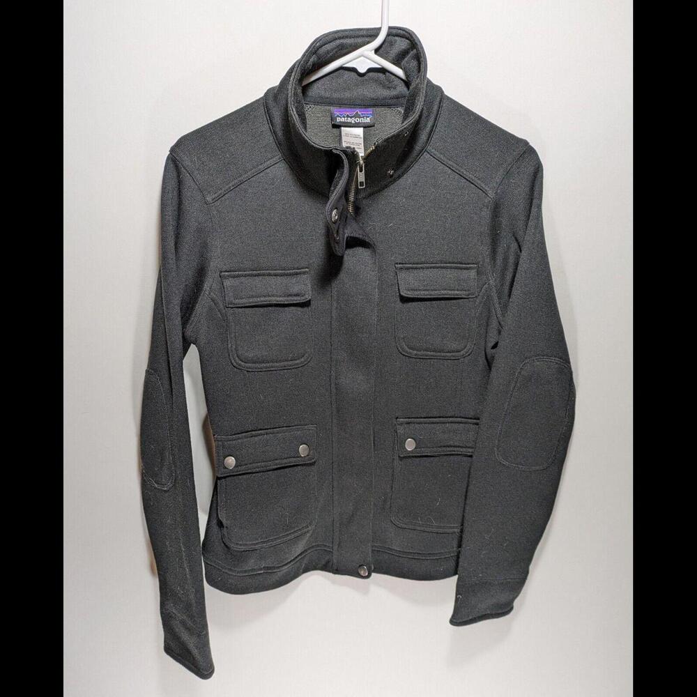Womens Patagonia Better Sweater‎ Field Black Full Zip Four Pockets Jacket Size S